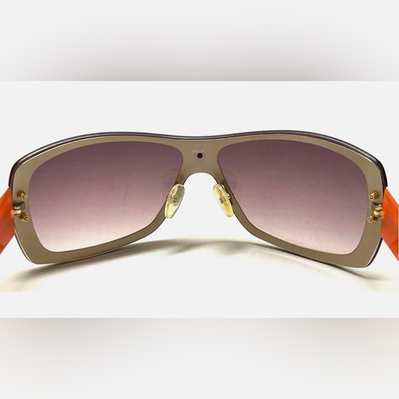 Ralph Lauren Vintage 1990’s Cream/Orange Frame Gradient Lense Women’s Sunglasses - Picture 7 of 16